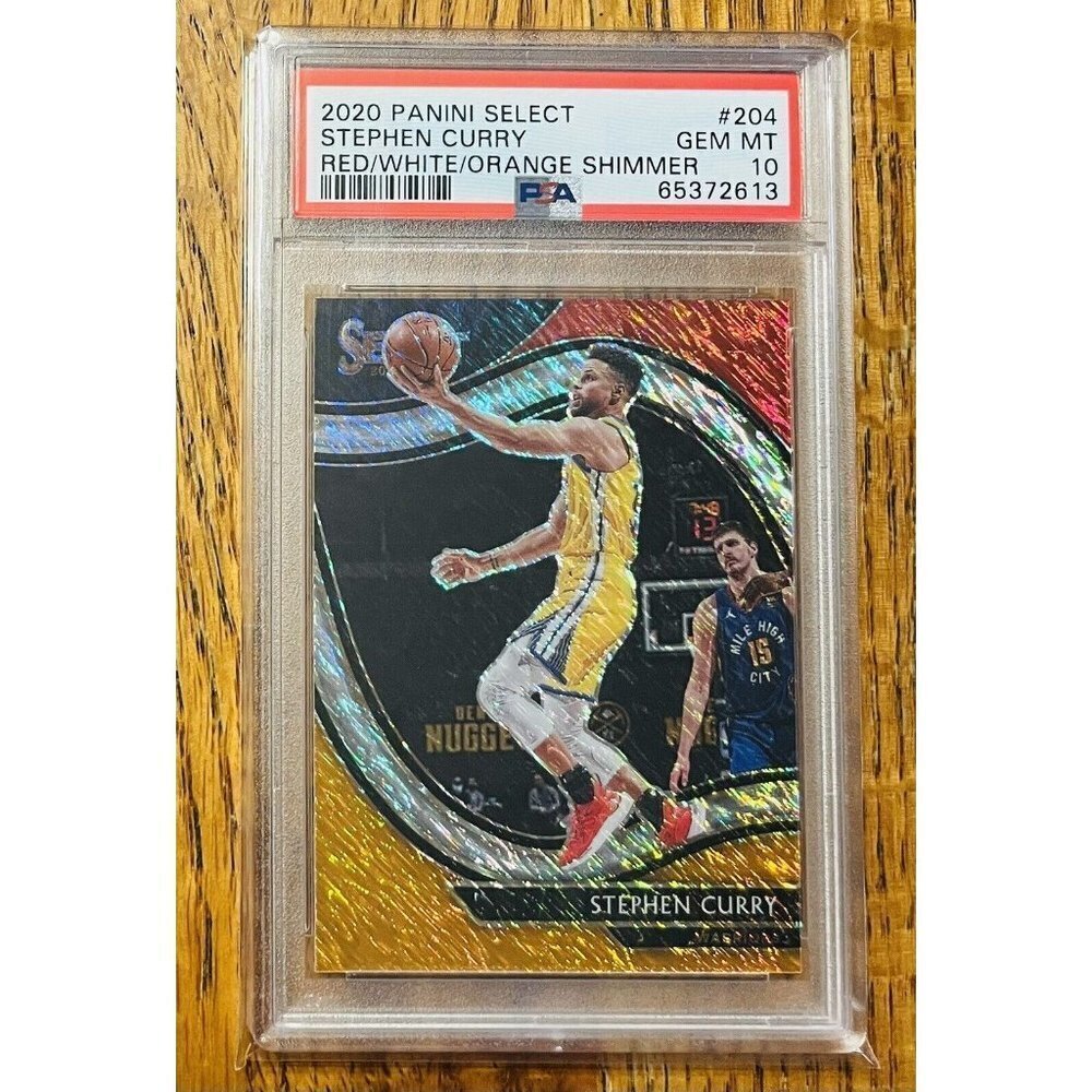 2020 Panini Select Stephen Curry #204 Courtside Red Orange Shimmer PSA 10 Gem